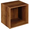 Structure Box Cube 1 case 35,2x30x35,2cm bois marron < Gifi Clearance
