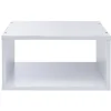 Structure Box Cube demi cube 35x30x17cm métal blanc