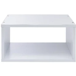 Structure Box Cube demi cube 35x30x17cm métal blanc
