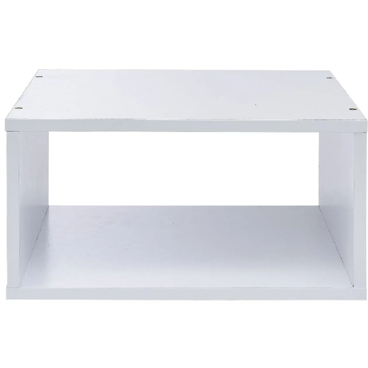 Structure Box Cube demi cube 35x30x17cm métal blanc