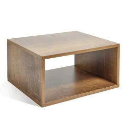 Structure Box Cube demi cube 35,2x30x17cm bois marron < Gifi Best