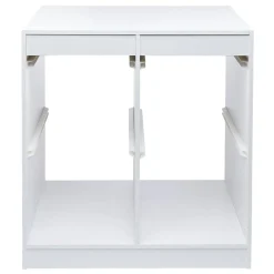Structure de rangement carrée pour 4 bacs coulissants