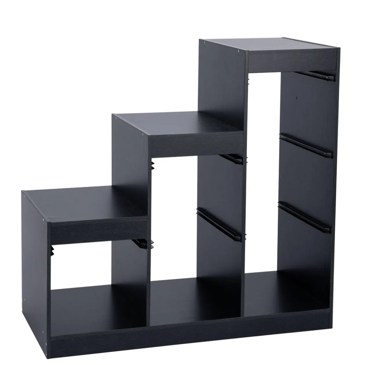 Structure de rangement en contreplaqué blanc forme escalier 97x44xH94cm