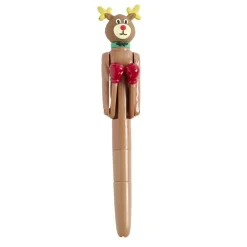 Stylo de Noël avec jeu de boxe L18cm (3 modèles)