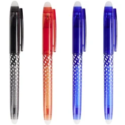 Stylo effaçable gel 1 noir 1 rouge 2 bleus L14,5cm < Gifi