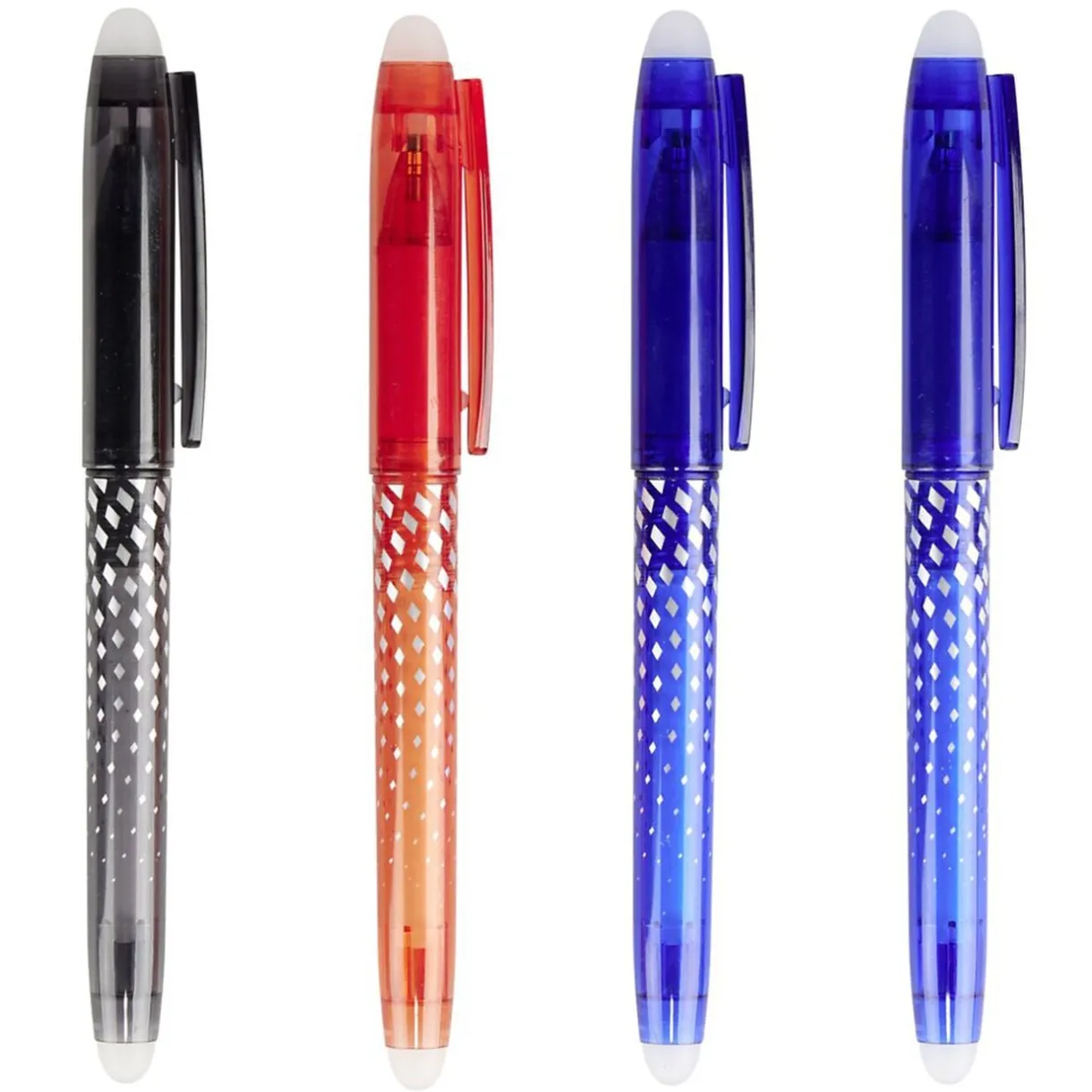 Stylo effaçable gel 1 noir 1 rouge 2 bleus L14,5cm < Gifi
