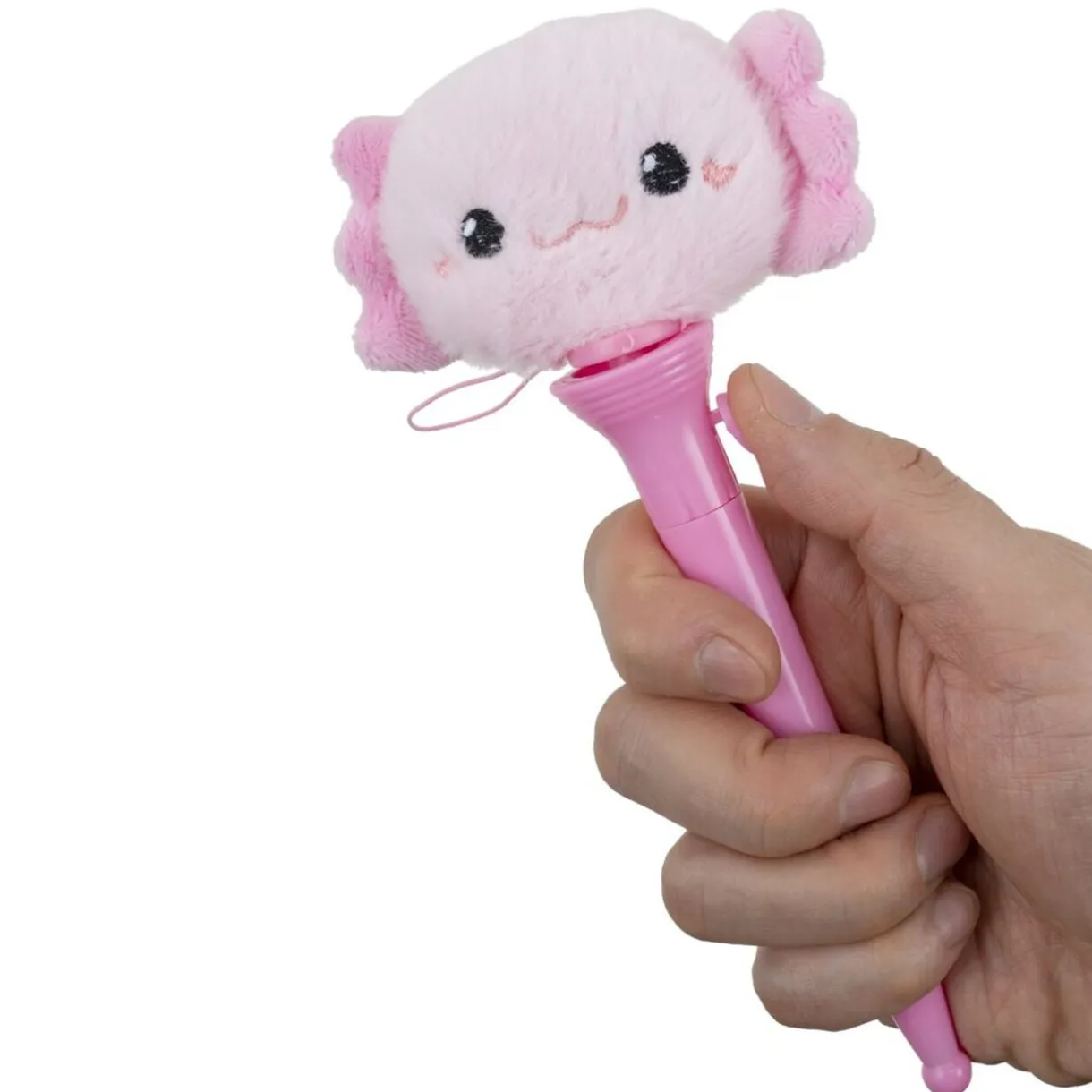 Stylo extrémité peluche encre bleue L19,5cm (2 modèles capybara ou axolotl) < Gifi Discount