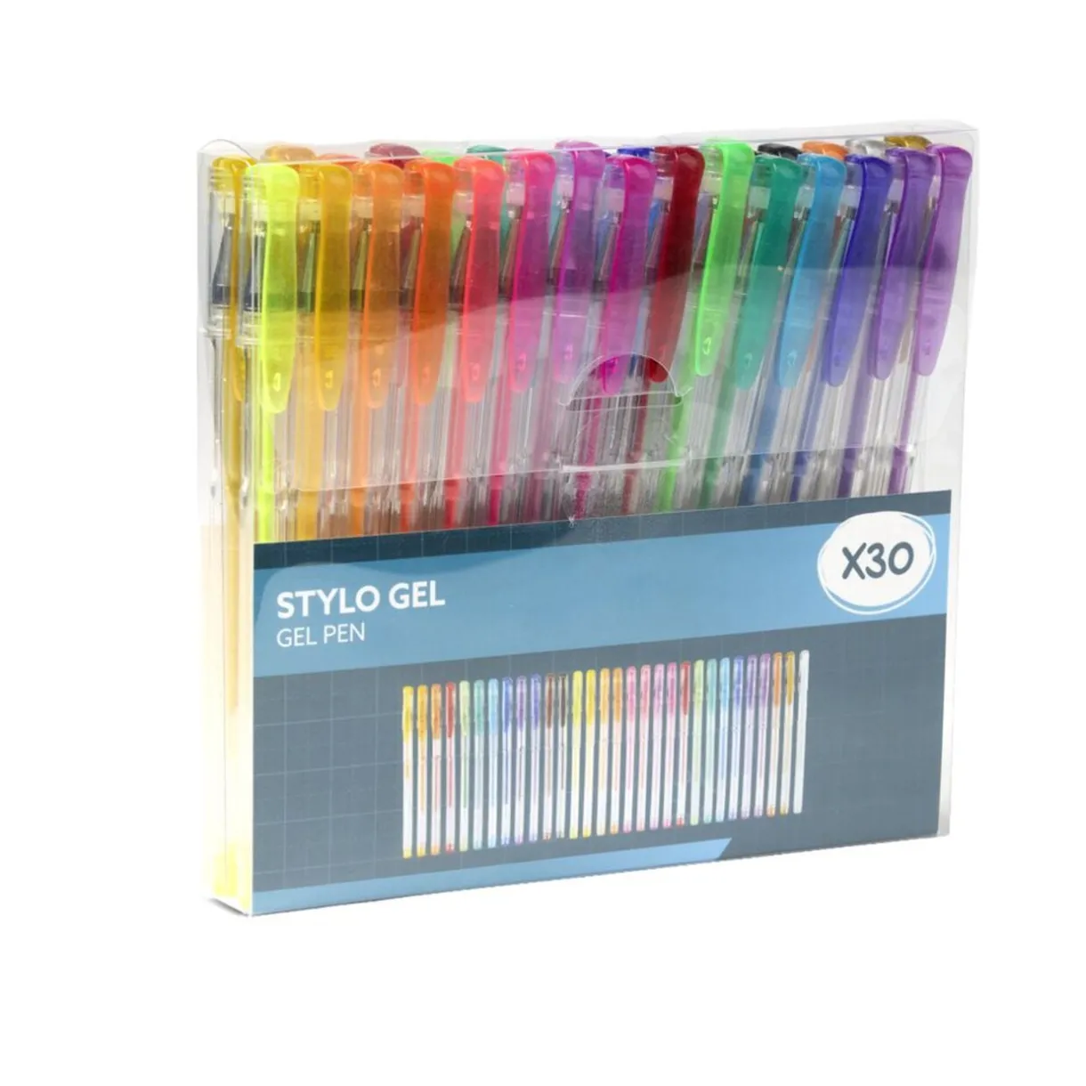 Stylo gel x30 palette multicolore L12cm < Gifi Hot