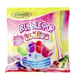 Sucette Bubble Pop Lollies x8 avec chewing gum au coeur < Gifi Outlet