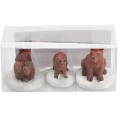 Sujet de Noël famille ours en polyrésine 3 pièces < Gifi Best