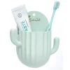 Support brosse à dents adhésif forme cactus