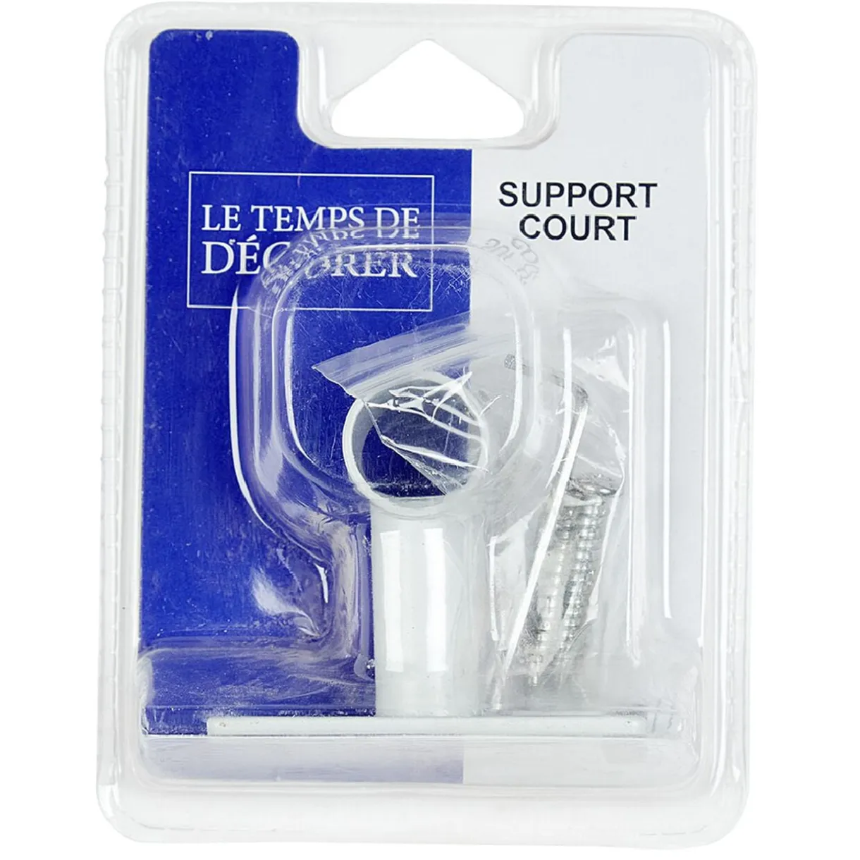Support court pour tringle blanc métal < Gifi Best