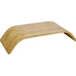 Support écran ordinateur bambou 54xH10x24cm < Gifi New