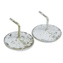 Support de tringle adhésif rond métal blanc doré x2 < Gifi Hot