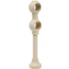 Support de tringle double à oeil en bois naturel Ø28mm