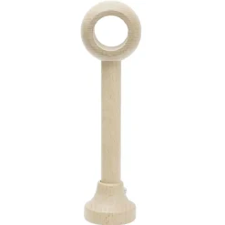 Support de tringle long à oeil en bois naturel Ø28mm