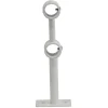 Support double extensible métal blanc pour tringle à rideau Ø20mm