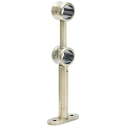 Support double extensible métal doré pour tringle Ø2xL17,5/20cm