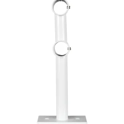 Support double pour tringle blanc métal