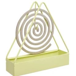 Support en métal jaune pour spirale encens anti-moustique 15x4,5xH15,5cm < Gifi Discount