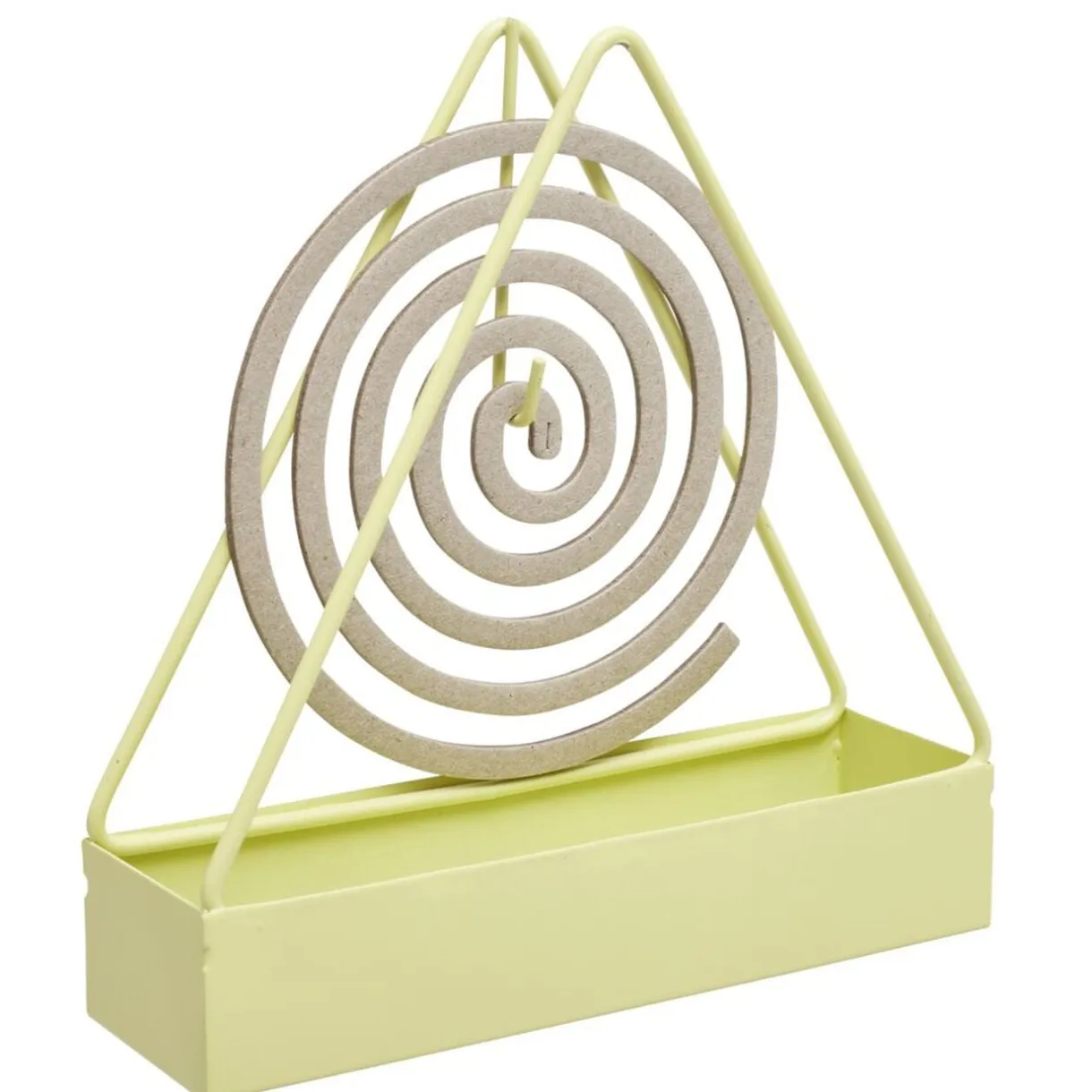 Support en métal jaune pour spirale encens anti-moustique 15x4,5xH15,5cm < Gifi Discount