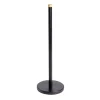 Support papier WC métal noir et bambou H45cm
