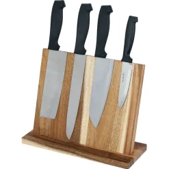 Support pour couteaux bois d'acacia 26,9x10,3xH21cm < Gifi Hot