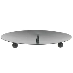 Support rond pour bougie en métal noir < Gifi New