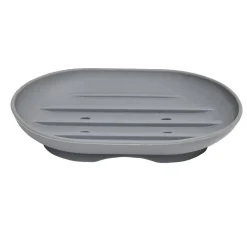 Support à savon en silicone gris 11x8xH2cm
