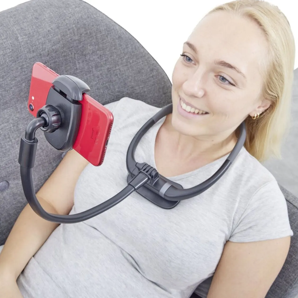Support téléphone ajustable mains libres pour le cou L44,5cm