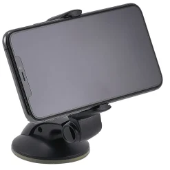 Support téléphone à ventouse articulé noir