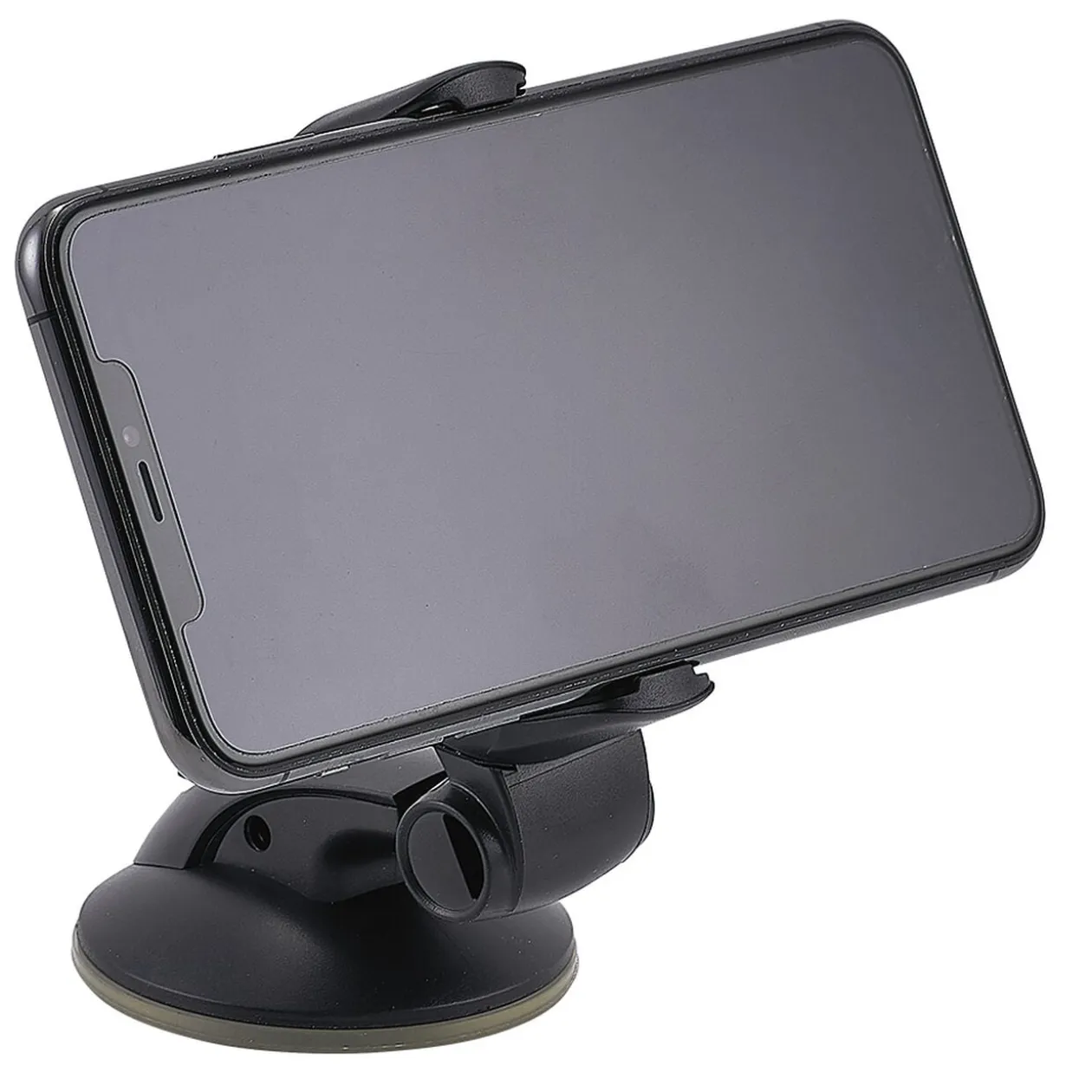 Support téléphone à ventouse articulé noir