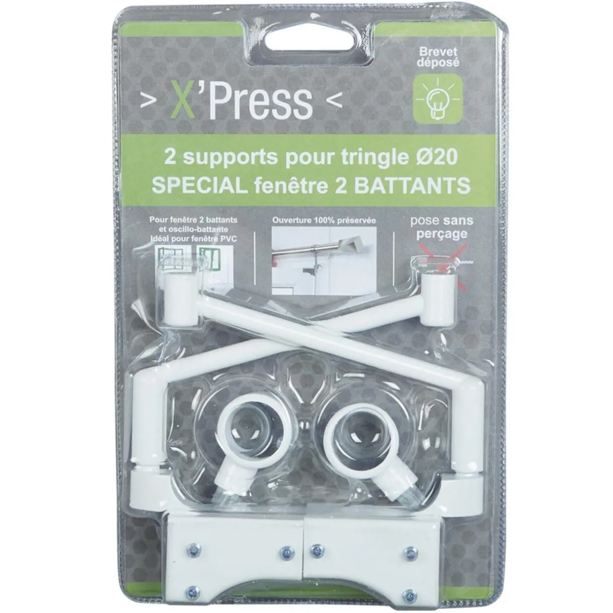 Support tringle Spécial Fenêtre à 2 Battants Oscillo-battant blanc < Gifi Discount