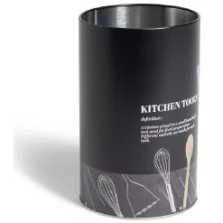 Support à ustensiles en métal noir design Kitchen tools Ø11xH17,4cm