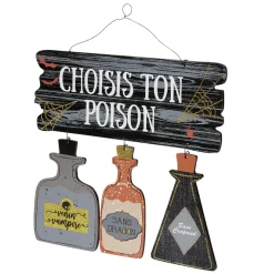 Suspension bois déco Halloween Choisis ton poison < Gifi Online