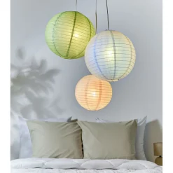 Suspension boule chinoise papier vert - Ø40xH38cm < Gifi Sale