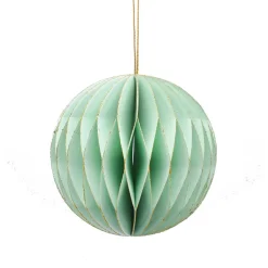 Suspension boule 3D en papier vert et doré Ø8cm < Gifi Online