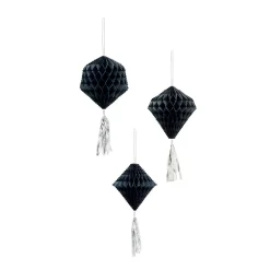 Suspension boule en papier noir x3 < Gifi Clearance