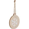 Suspension boule plate en bois Ø6cm - 3 modèles