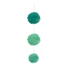 Suspension 3 boules chiffon en papier vert < Gifi Outlet