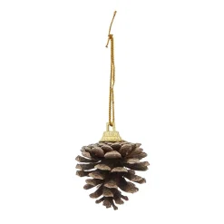 Suspension boules de Noël dorées et pommes de pin < Gifi Hot