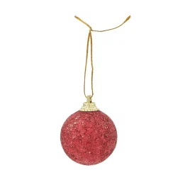 Suspension boules de Noël rouges et pommes de pin < Gifi
