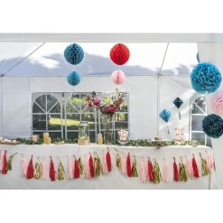 Suspension 2 boules en papier rose et son pompon < Gifi Best