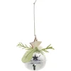 Suspension Clochette de Noël avec détails en bois et eucalyptus < Gifi Online