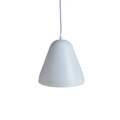 Suspension cône métal et plastique blanc Ø28xH26cm