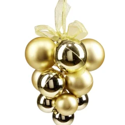 Suspension de Noël boule grappe argentée Ø12/15xH20cm
