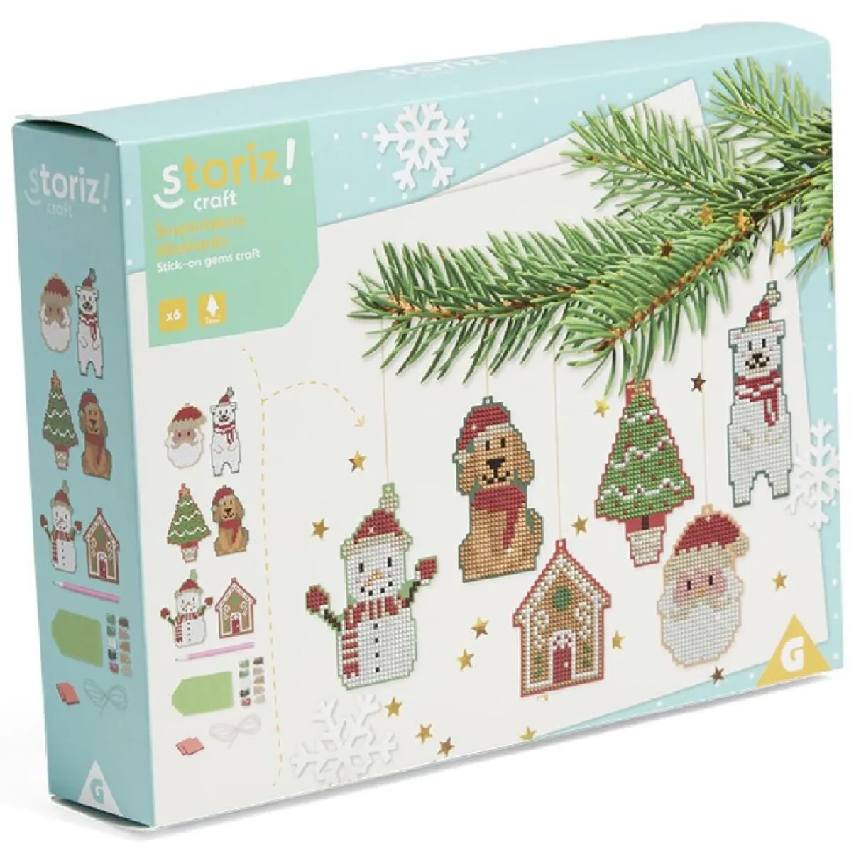 Suspension de Noël diamants à confectionner x6 < Gifi Online