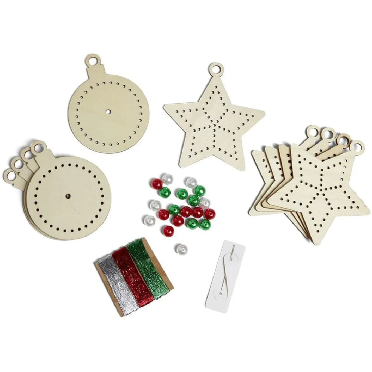 Suspension de Noël en bois à broder x10 < Gifi Clearance