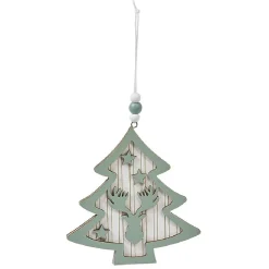 Suspension de Noël en mdf forme Étoile ou Sapin