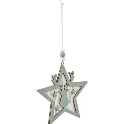 Suspension de Noël en mdf forme Étoile ou Sapin
